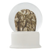 Baumrinde II Naturtexturierte Konstruktion Schneekugel (Rückseite)