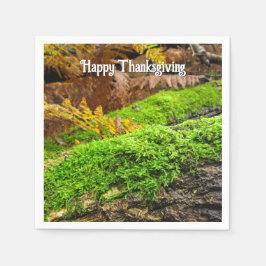 Baumrinde im Herbstmoos - Benutzerdefinierter Ernt Serviette