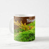 Baumrinde im Herbstmoos - Personalisiert Kaffeetasse (Vorderseite Links)