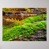 Baumrinde im Herbstmoos - Personalisiert Poster
