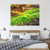 Baumrinde in Herbstmoos - Leinwanddruck (Insitu (Schlafzimmer))