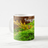 Baumrinde in Moss - Personalisierter Erntedank Kaffeetasse (Vorderseite Links)