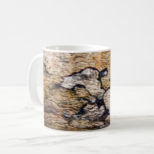Baumrinde Kaffeetasse (Vorderseite Links)