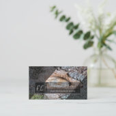 Baumrinde mit grauem Dreieck Visitenkarte (Stehend Vorderseite)