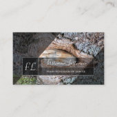 Baumrinde mit grauem Dreieck Visitenkarte (Vorderseite)