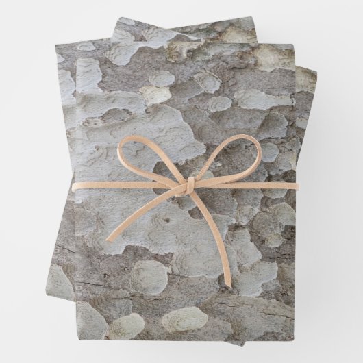 Baumrinde-Muster Packpapier-Blatt Geschenkpapier Set (Beispiel)