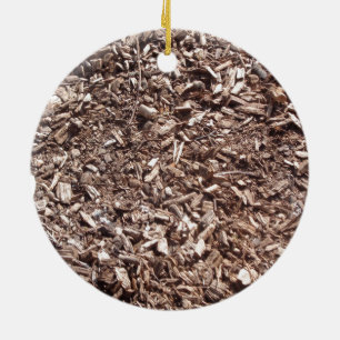 Baumrinde, Natur, braun Keramik Ornament