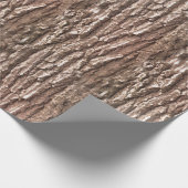 Baumrinde-Naturmuster Geschenkpapier (Ecke)