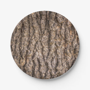 Baumrinde Pappteller
