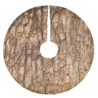 Baumrinde Textur, natürlicher Holzhintergrund. Polyester Weihnachtsbaumdecke