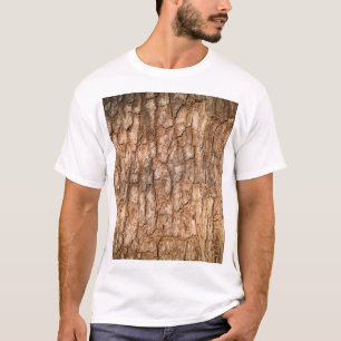 Baumrinde Textur, natürlicher Holzhintergrund. T-Shirt