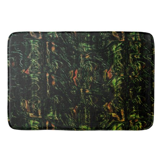 Baumrinde unter grünem Hammerglas Badematte (Vorderseite)