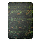 Baumrinde unter grünem Hammerglas Badematte (Vorderseite Vertikal)