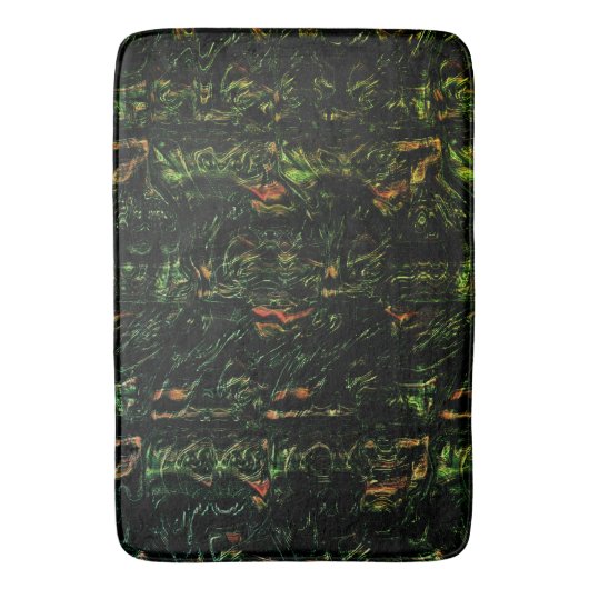 Baumrinde unter grünem Hammerglas Badematte (Vorderseite Vertikal)