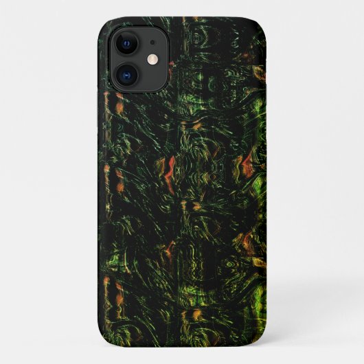 Baumrinde unter grünem Hammerglas Case-Mate iPhone Hülle (Rückseite)