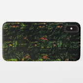 Baumrinde unter grünem Hammerglas Case-Mate iPhone Hülle (Rückseite (Horizontal))