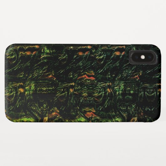 Baumrinde unter grünem Hammerglas Case-Mate iPhone Hülle (Rückseite (Horizontal))