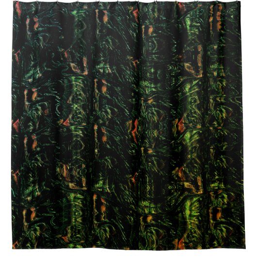Baumrinde unter grünem Hammerglas Duschvorhang (Vorderseite)