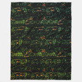 Baumrinde unter grünem Hammerglas Fleecedecke (Vorderseite)