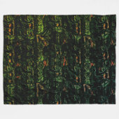 Baumrinde unter grünem Hammerglas Fleecedecke (Vorderseite (Horizontal))