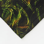 Baumrinde unter grünem Hammerglas Fleecedecke (Ecke)