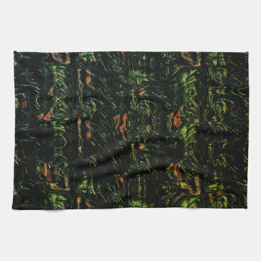 Baumrinde unter grünem Hammerglas Geschirrtuch (Horizontal)