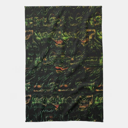 Baumrinde unter grünem Hammerglas Geschirrtuch (Vertikal)