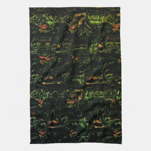 Baumrinde unter grünem Hammerglas Geschirrtuch (Vertikal)