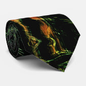 Baumrinde unter grünem Hammerglas Krawatte (Gerollt)