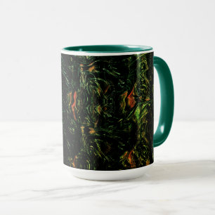 Baumrinde unter grünem Hammerglas Tasse