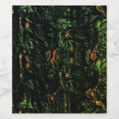 Baumrinde unter grünem Hammerglas Weinetikett (Einzelnes Label)