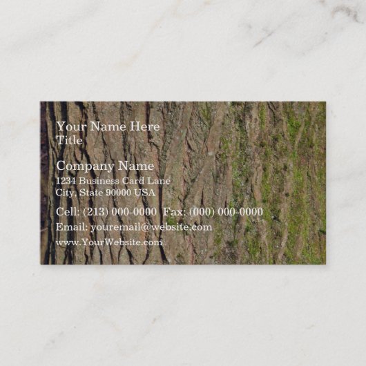 Baumrinde Visitenkarte (Vorderseite)