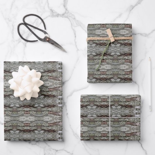 Baumrindenmuster im Königreich Geschenkpapier Set (Vorderseite)