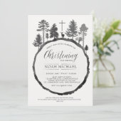 Baumring mit Hirschfeiern Einladung (Stehend Vorderseite)