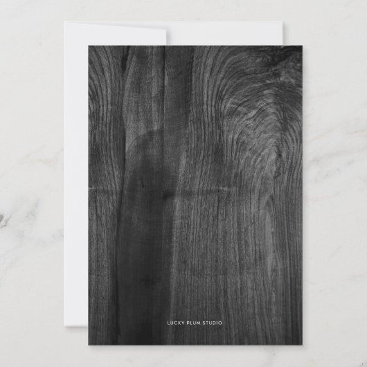 Baumring mit Hirschkommunion Einladung (Rückseite)