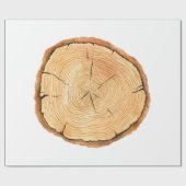 Baumringe. Aquarellbild. Handschrift Geschenkpapier (Flach)