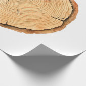 Baumringe. Aquarellbild. Handschrift Geschenkpapier (Ecke)