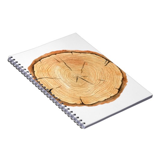 Baumringe. Illustration von Aquarellfarben, handge Notizblock (Rechte Seite)