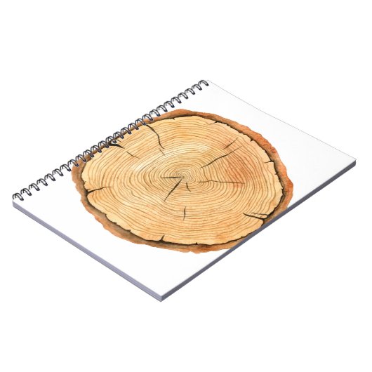 Baumringe. Illustration von Aquarellfarben, handge Notizblock (Linke Seite)