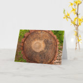 Baumringe Querschnitt Druck Karte (Gelbe Blume)