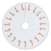 Baumrock - Candy Canes Fleece Weihnachtsbaumdecke (Vorderseite)