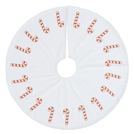 Baumrock - Candy Canes Fleece Weihnachtsbaumdecke (Vorderseite)