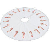 Baumrock - Candy Canes Fleece Weihnachtsbaumdecke (Schrägansicht)