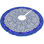 Baumrock - Cobalt Wirbel Tree Polyester Weihnachtsbaumdecke (Schrägansicht)