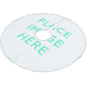 Baumrock, gebürstetes Polyester Polyester Weihnachtsbaumdecke (Schrägansicht)