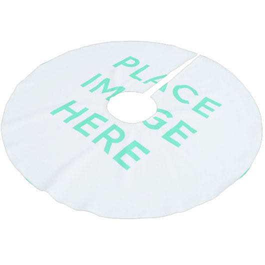 Baumrock, gebürstetes Polyester Polyester Weihnachtsbaumdecke (Schrägansicht)