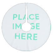 Baumrock, gebürstetes Polyester Polyester Weihnachtsbaumdecke (Vorderseite)