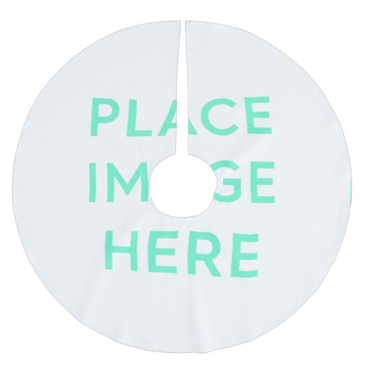 Baumrock, gebürstetes Polyester Polyester Weihnachtsbaumdecke (Vorderseite)