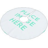 Baumrock, gebürstetes Polyester Weihnachtsbaumdecke (Schrägansicht)