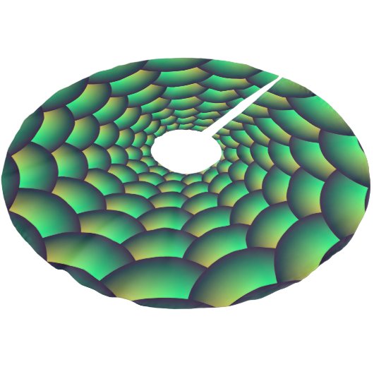 Baumrock Green Ball Spiral Tunnel Polyester Weihnachtsbaumdecke (Schrägansicht)